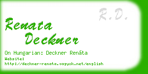 renata deckner business card